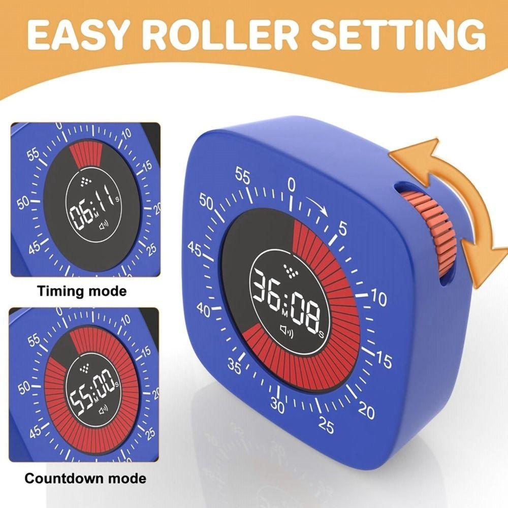 

Digital Visual Timer Rechargeable Countdown Timer Alarm Modes Silcent Timers Kitchen білий