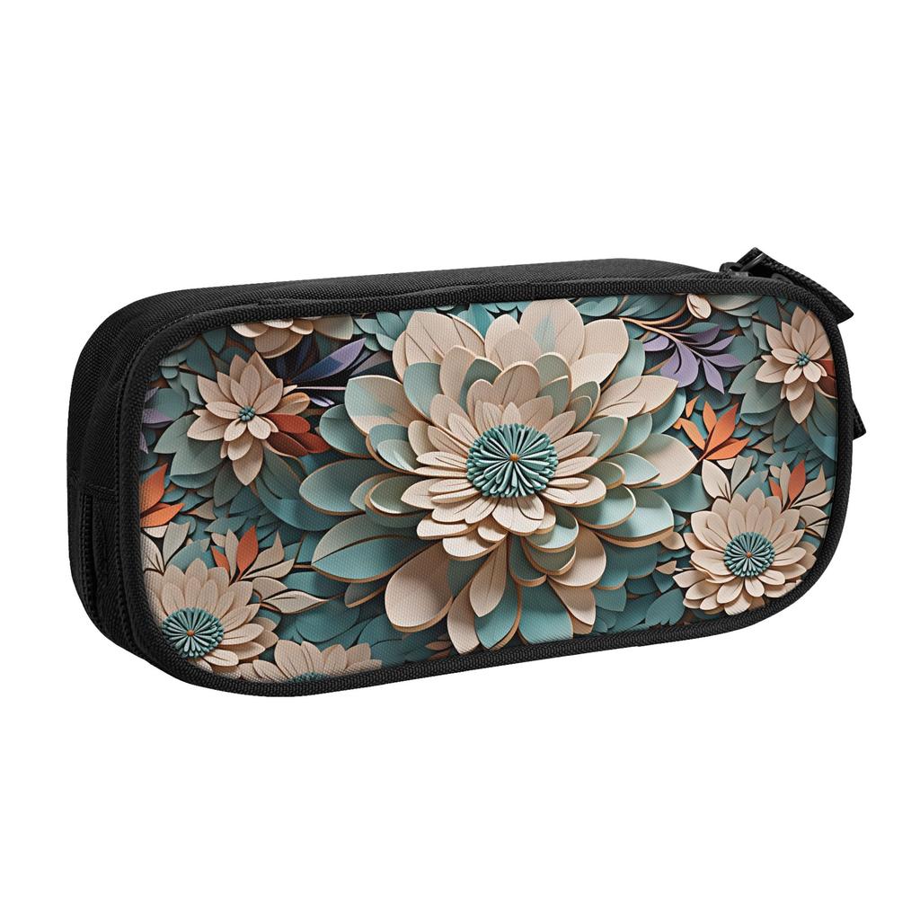 Kawaii Fashion Trend 3D Flowers Pencil Cases for Girls Boys Large Capacity Luxury High 3D Floral Pencil Pouch School Accessories