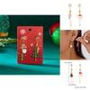 Fashion Christmas Earrings With Santa Claus And Bell Elements For Holiday Party Wear