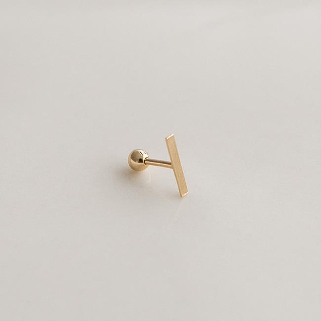 Lunne 14K Daily Stick Bar Piercing (14K Gold) (Bar Thickness 1Mm) #Pib05