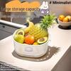 Double-Layer Melamine Drain Basket and Fruit Bowl