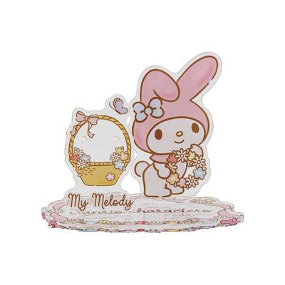 White Clover My Melody Acrylic Stand, Sanrio Characters Acrylic Display Stand for Necklaces, Earrings, and Rings (AS-SAMM01)