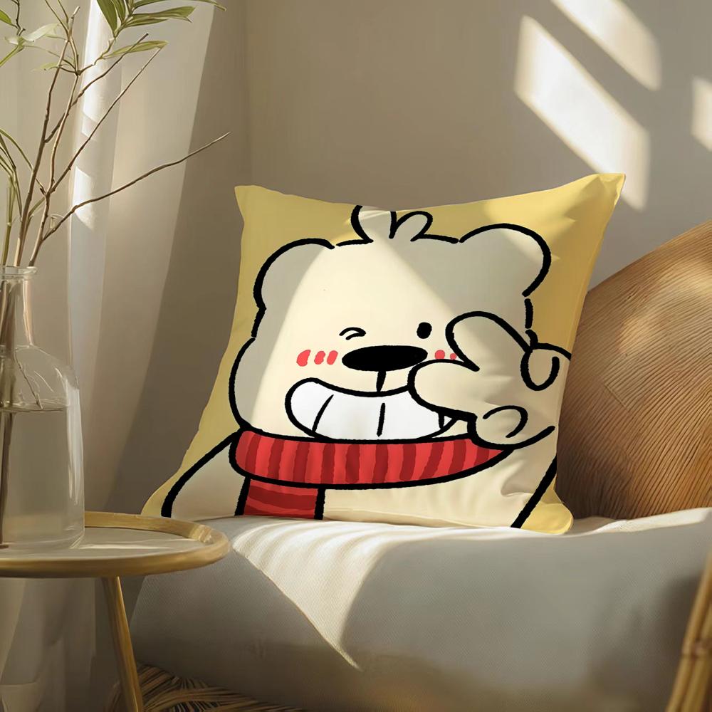 Funny And Quirky Party Animals Pillow Case Double-Sided Plush Sofa Cushion Covers Organic Breathable Invisible Zipper