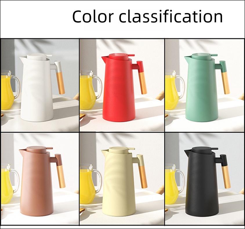 Cafetieră și termos din sticlă Nordic: Fierbător izolat de mare capacitate