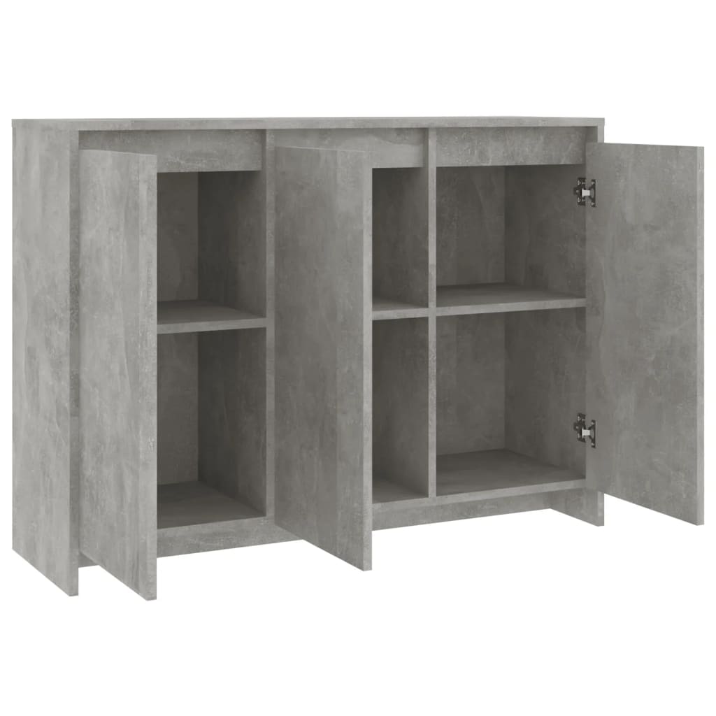 Sideboard Concrete Grey 102 x 33 x 75 cm Wood Based Material