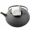 Cast Iron Kettle 1.25L Black Infuser With Strainer For Tea And Herbs