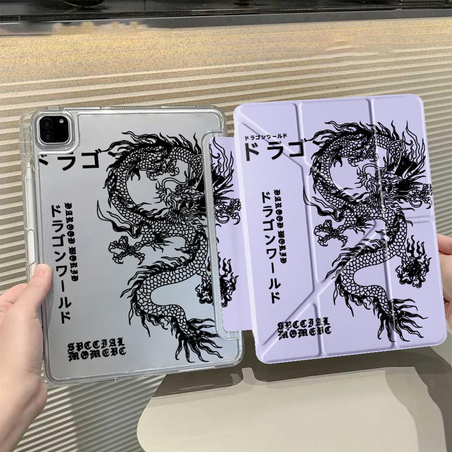 

Cool Dragon Pattern Y-Fold Holder Cover Tablet Case For iPad Pro 2025 Mini 6 7 Air 4 5 M3 M2 1 2 M4 11inch Pro 11th 10th 9th 8th iPad Pro 2022 11inch