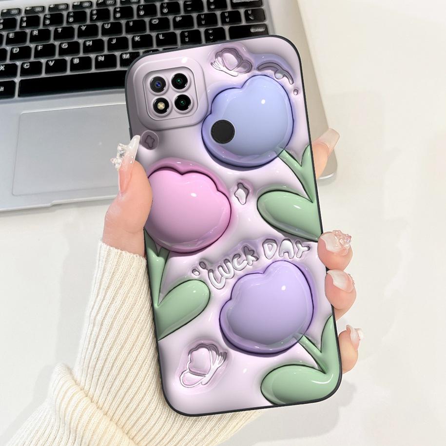 For Xiaomi Redmi 9C NFC Case For Redmi 10A Sport Cover Fashion Flower Fundas For Redmi 9 Activ 9C Anti-Drop Soft Silicone Bumper