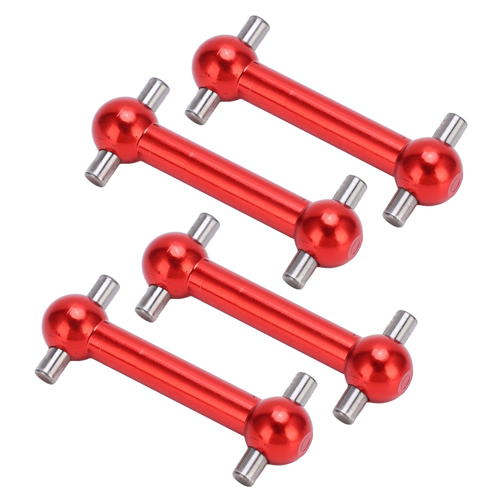 

4PCS алюмінієвого сплаву Dog Bone Drive Shaft Set для Tamiya TT01 TT02 RC Car Upgrade PartsRed червоний