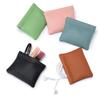 Women's Mini Leather Spring Clip Purse - Earphone & Coin Storage Pouch