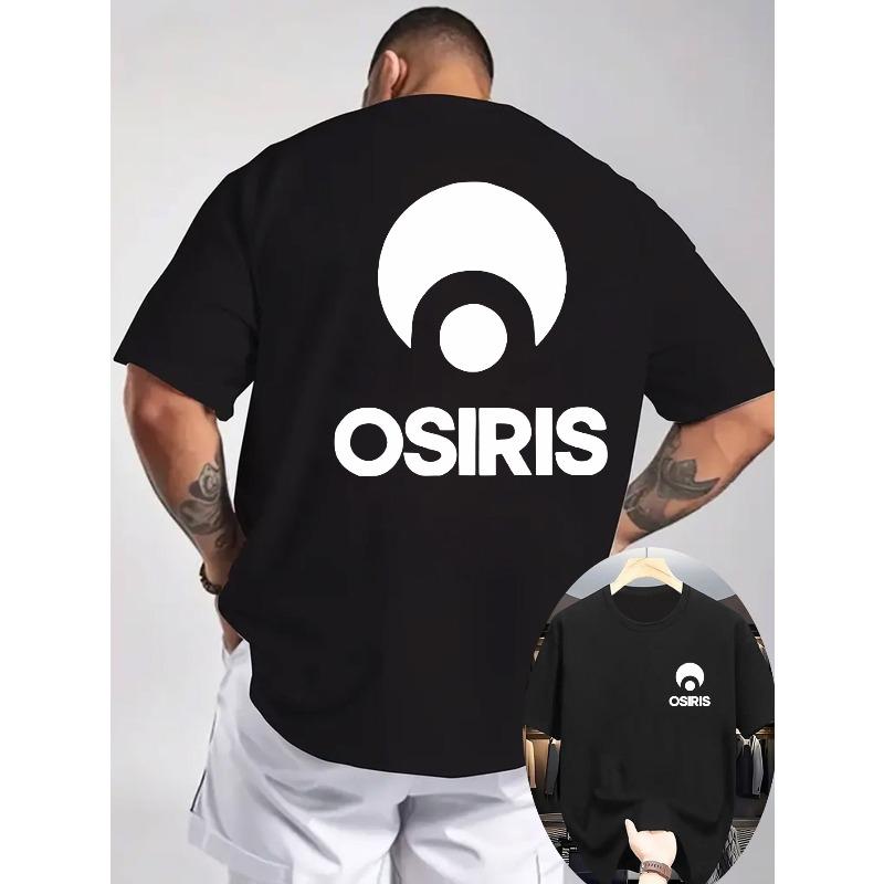 T-shirt da uomo con motivo OSIRIS, Traspirante, Girocollo, Maniche Corte, Top Casual, per l'uso quotidiano e le attività all'aperto - Lavabile in lavatrice