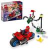 LEGO Marvel Bike Chase Spider-Man vs. Doc Ock Building Toy Stud Shooter Web Blaster includes 2 Mini Figures Superhero Boys Girls Ages 6 Up 76275