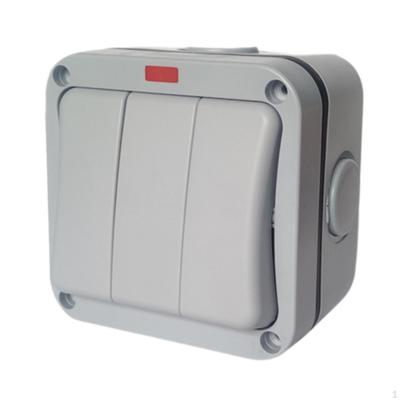 IP66 Waterproof Switch Outdoor Anti Fall Sturdy PP Material Wall Electrical for