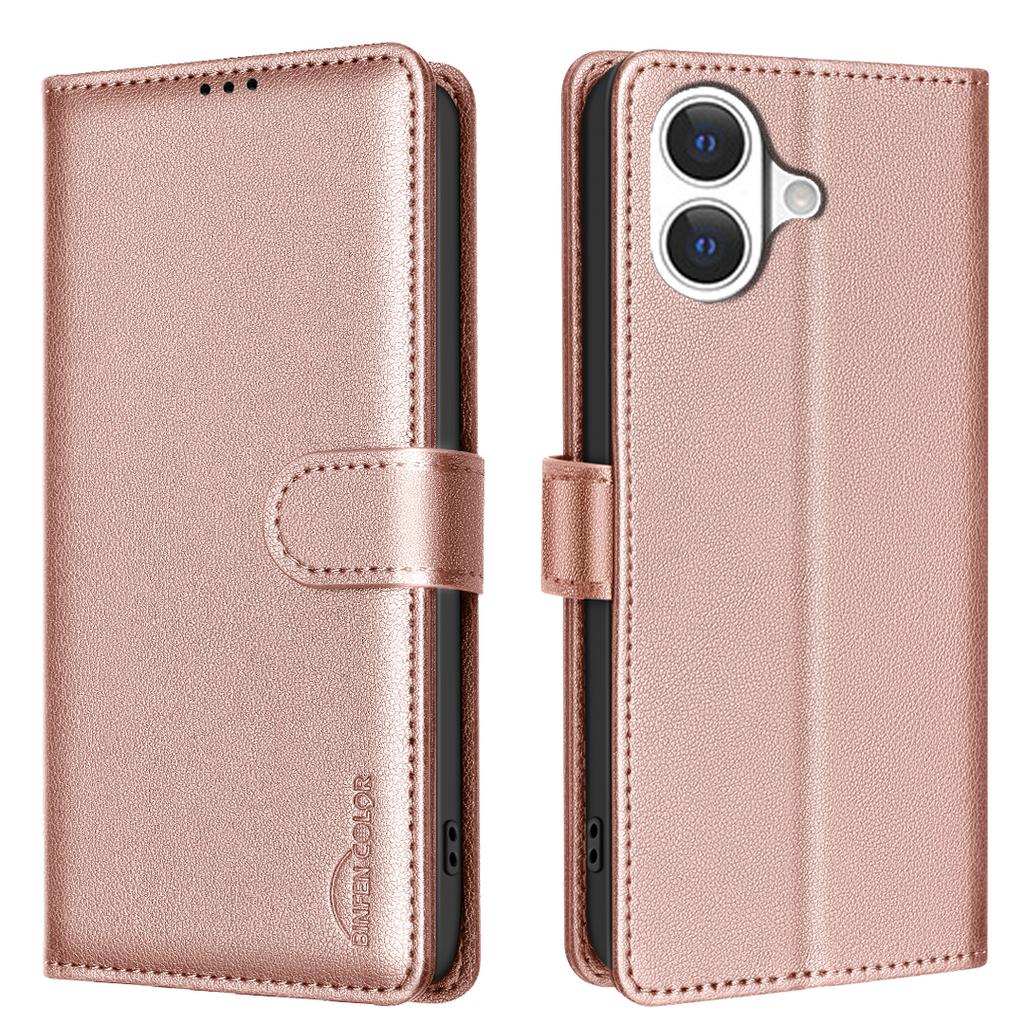 For iPhone 17 Leather Case BINFEN COLOR BF32 Wallet RFID Blocking Phone Cover