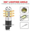 2Pcs Car H3 Led Fog Lights High Power Lamps Daytime Running Light Bulbs Super Bright 6000K White Lamp