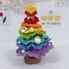 Finished Crochet Christmas Tree Decor Handmade Artificial Knitted Tabletop Ornament  Holidays