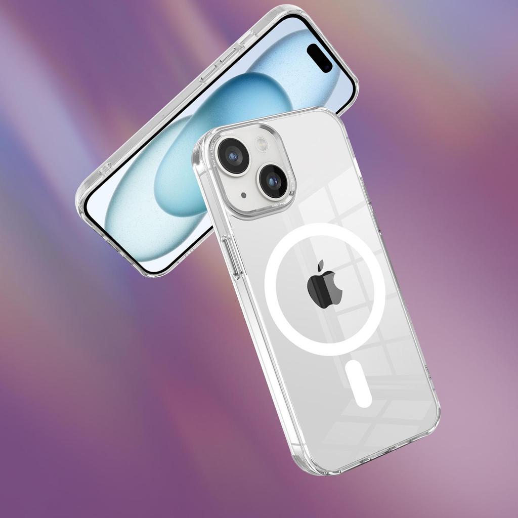 Electroplated Acrylic Magnetic Case for iPhone 14 Pro Max/15 - 2-in-1 Protective Cover