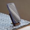 Retro Walnut Wood Phone Stand Non-Slip Base Simple Design Desktop Phone Holder Metal Portable Phone Bracket Desktop Use