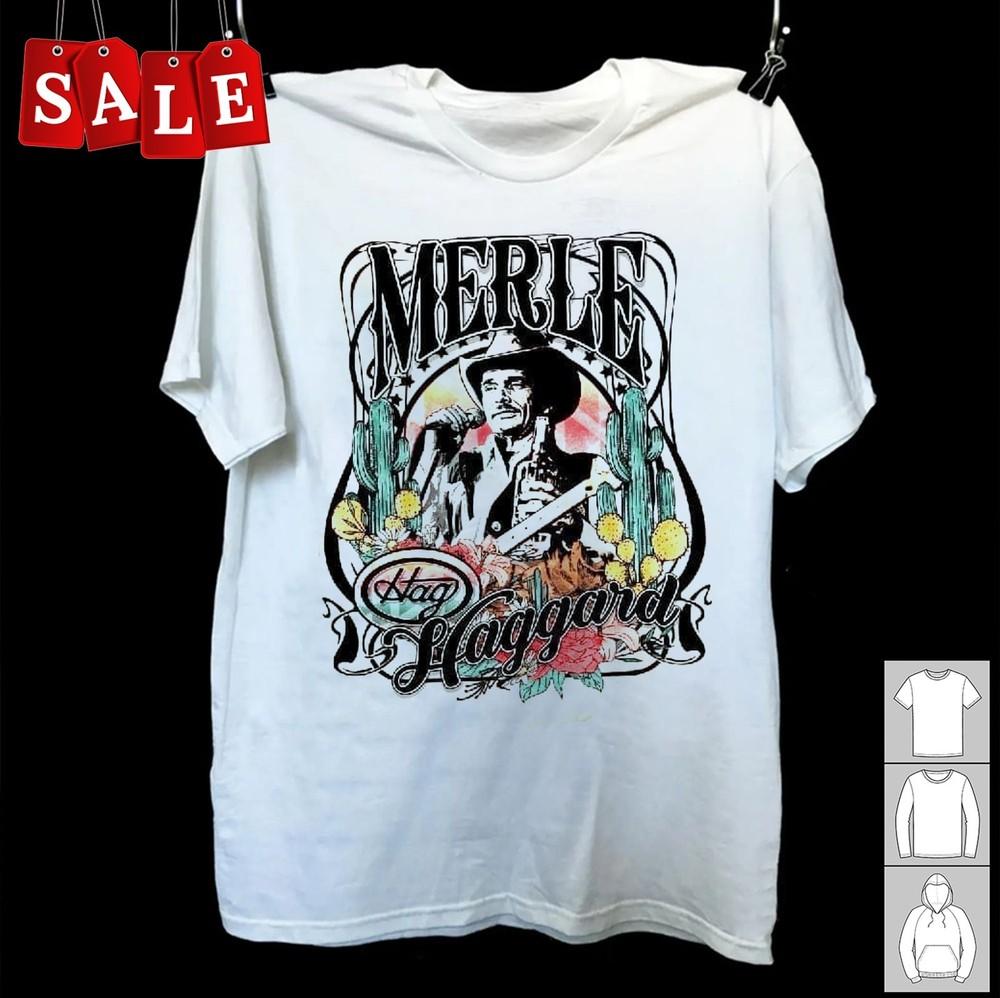 Новый дизайн Мерла Хаггарда Рождественский Подарок Унисекс Все Размеры Футболка MD473 Унисекс Футболка S