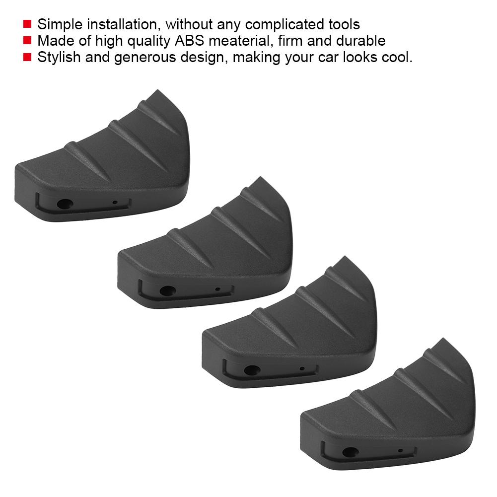 4 Stück Auto Heckstoßstange Lippe Spoiler Haifischflossen-Stil Schwarz Universalteile