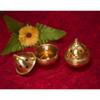RSINC Apple Shape Brass Akhand Diya Oil Lamp for Pooja, Home Temple and Diwali | Return Gifts | Wedding | Pooja Functions |K A9-QBEA-DR8L