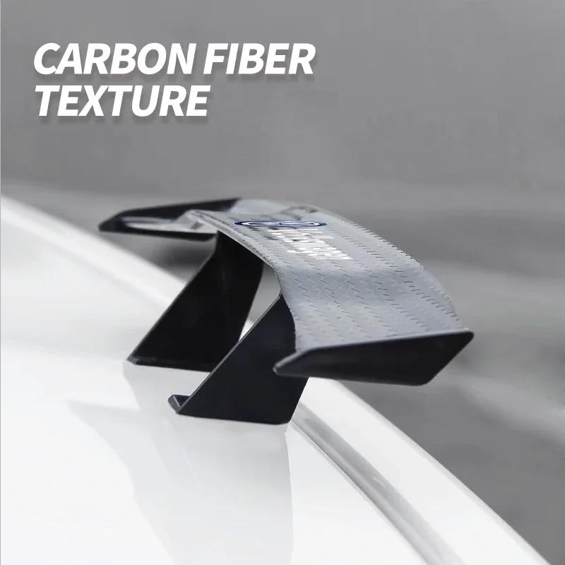 Hot 2025 New Car Rear Mini Spoiler Wing Motorcycle Small Model Canard Tail Winglet ABS Carbon For Volkswagen R Line Golf MK4 MK5