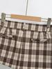Retro Plaid Low-Waist A-line Skirt - Autumn/Winter Hip-Hugging Style for Women