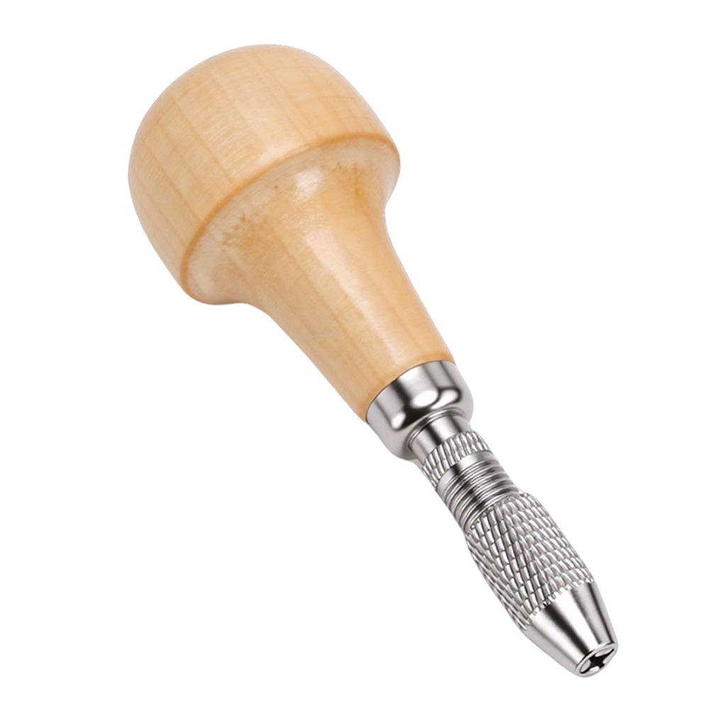 6 Sets Wooden Handle Pin Vise and Copper Chuck Hand Pin Vise Kit for Jewelry Model Making Electronic Assembly