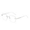 Baby's Breath Frameless Anti-Blue Light Glasses: Trendy Blush Square Frame for Women