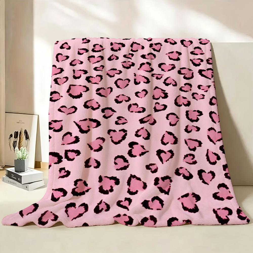 Art leopard print Throw hot Flannel Throw Blanket Suitable for Sofa Living Room Bedroom soft