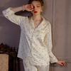 New Pajamas Women's Summer Ice Silk New Set Cherry Women's Thin Loungewear Can Be Worn Outside