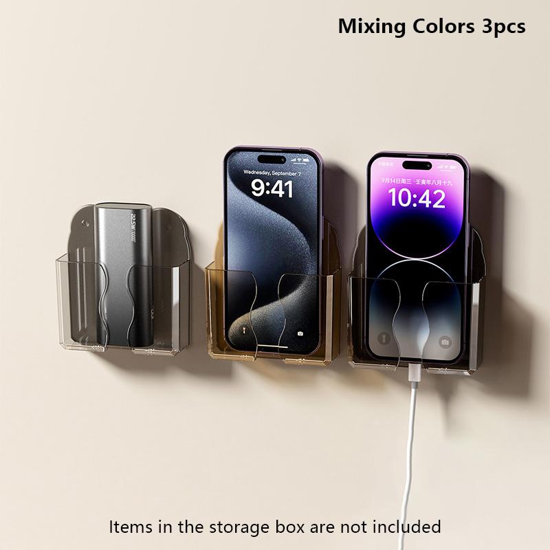 

Настенный держатель для мобильного телефона, универсальный ящик для хранения и зарядки мобильного телефона, органайзер для пульта дистанционного управления телевизором, подставка-кронштейн, зарядная док-станция