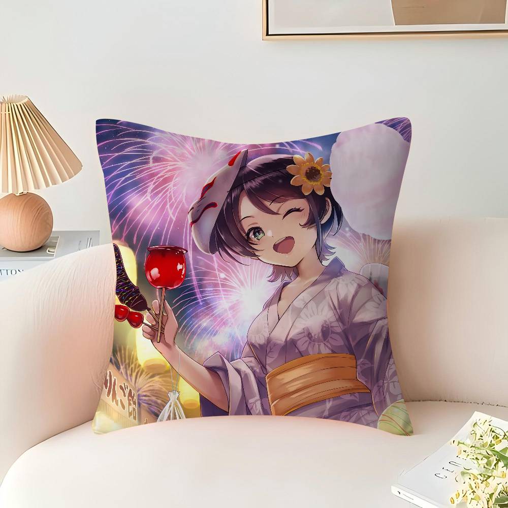 Anime H-hololive Production Pillow Anime Pillow Sofa Bed Head Pillow Cover Cushion Cover 45x45 Cm Fashion