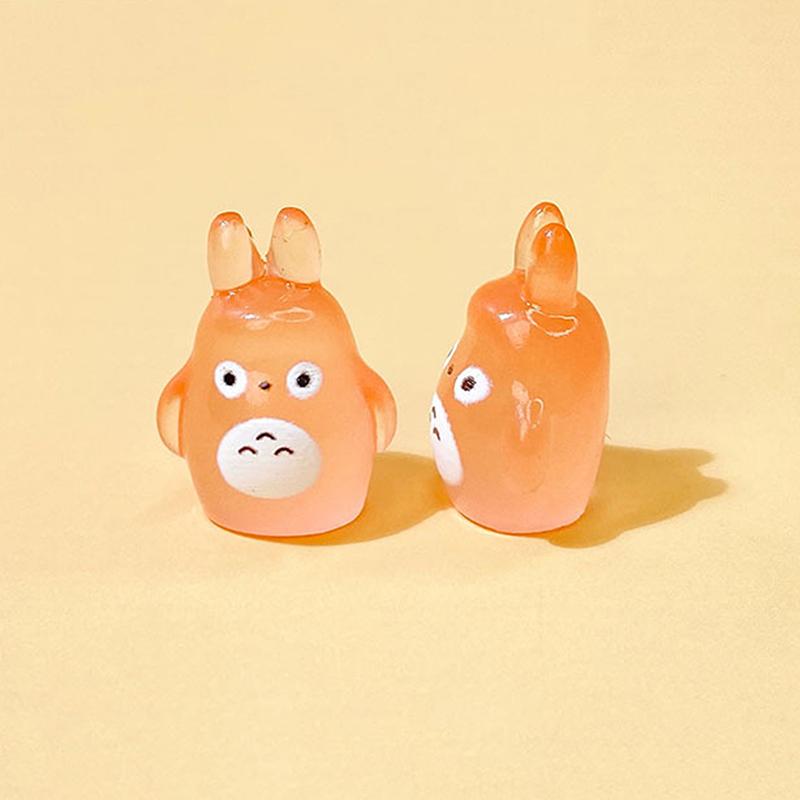 

1 шт. Миниатюрный светящийся в темноте Тоторо для улицы, сделай сам, украшение для сказочного сада, красочный светящийся Тоторо, аксессуары для микроландшафта