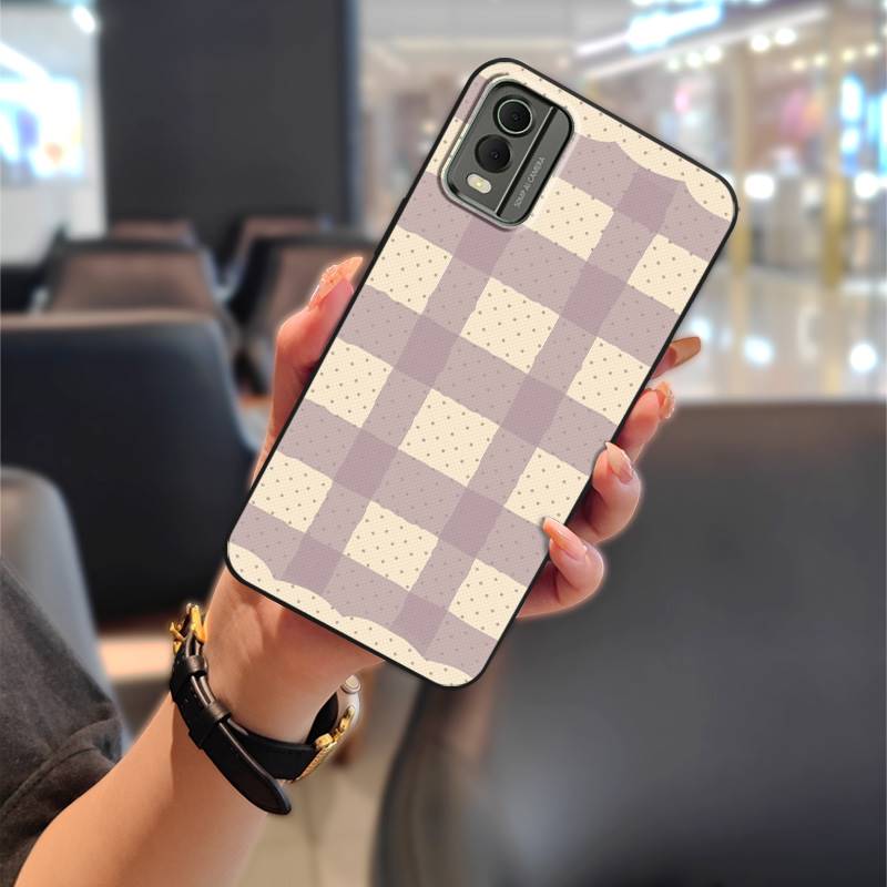 Silicone Fashion Design Phone Case For Nokia C32 Phone Pouch Back Cover Anti-dust Cartoon Full Wrap Waterproof TPU Cute