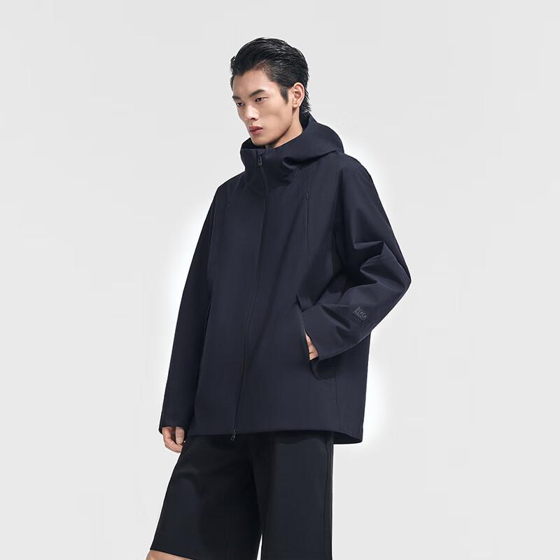 Gaofeng Men's Black Gold Super Shell Wool Blend Short Jacket