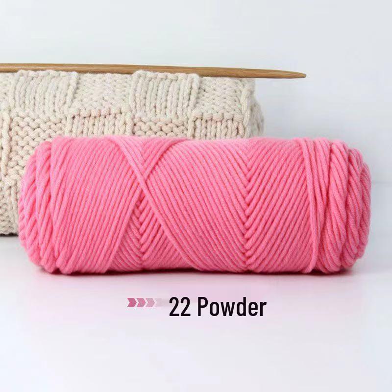 8-Strand Cotton Wool Yarn for Scarf DIY - Thick, Soft Thread with Silk Elements