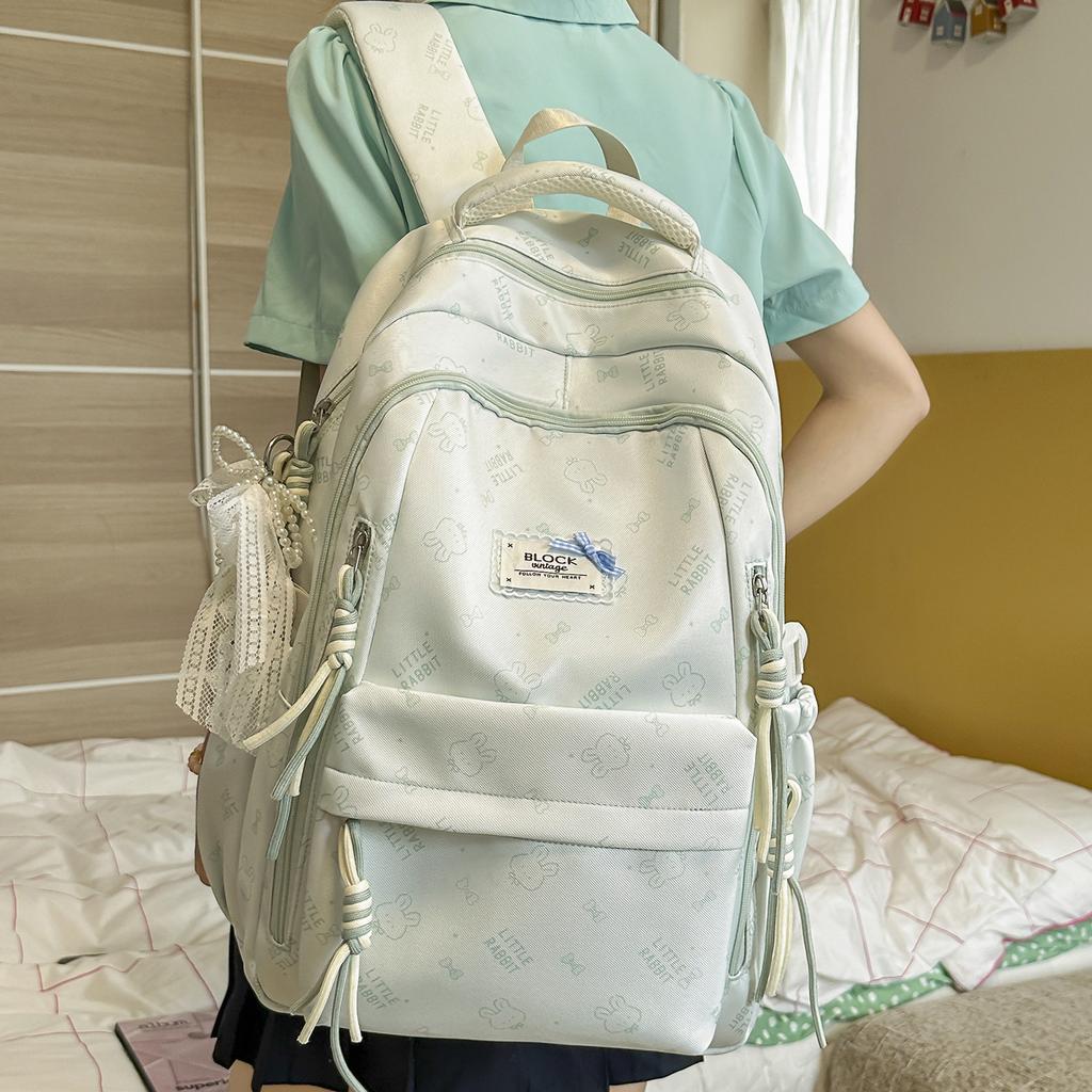 Schoolbag High value backpack Korean ins style female student party junior high school college student schoolbag lightweight backpack large capacity