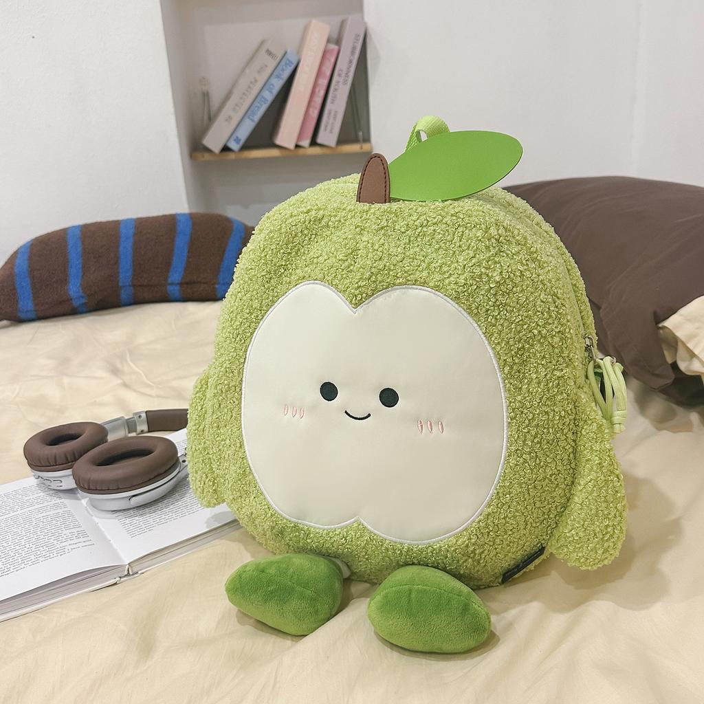 Schoolbagins cute cute apple children's backpack cartoon student bag travel boy girl backpack