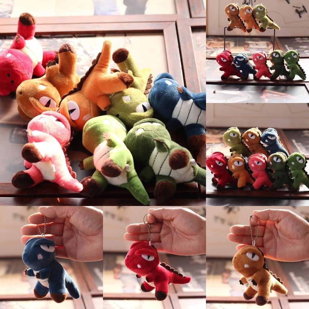 Adorable Plush Dinosaur Keychain Soft Stuffed Toy Mini T-rex Cute Doll 12cm