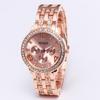 Geneva Women's Alloy Steel Strap Watch with Three Eyes and Six Needles Set with Diamonds, Women's Fashionable Bracel