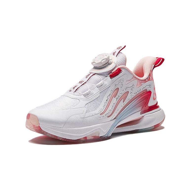 Anta Kids Non-Slip Shock Absorbing Low-Top Running Shoes Kids Sneakers Red White 322415518R-1