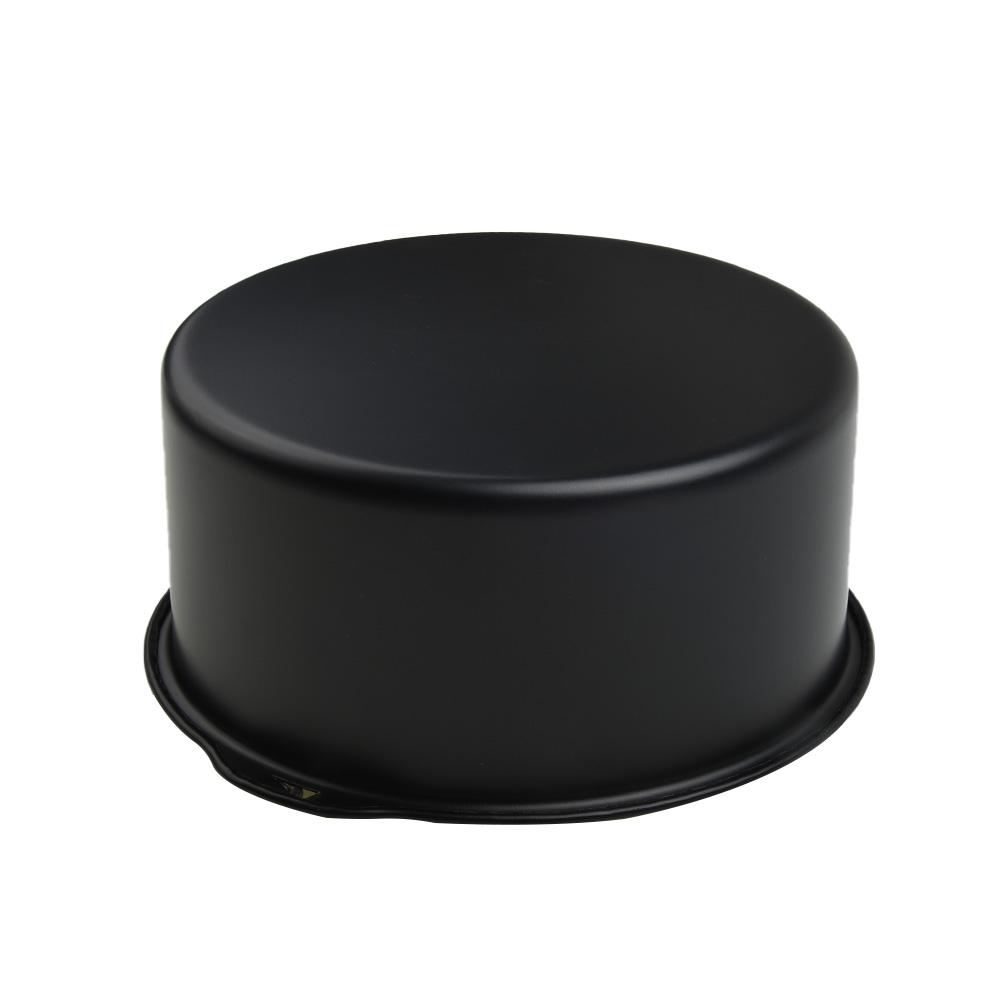 Sleek Black Carbon Steel Pan for 678Inch Round Cake for Air Fryer