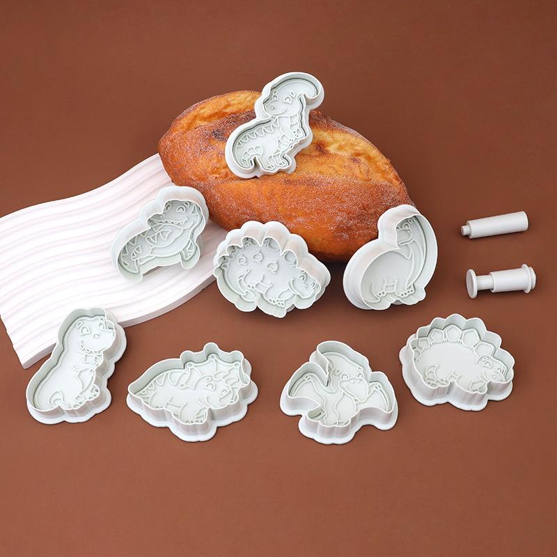 New Dinosaur Cutter Set Cookie Cutters Cake Tools Biscuit Stamp Fondant Mould Baking Sugarcraft Mold