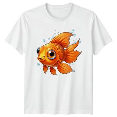 Goldfish Big Eyes Aquatic Animals Fish Unisexs TShirt Unisexs Graphic Unisex Top