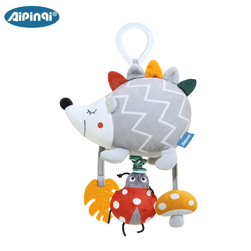 Hedgehogs Elephants Plush Baby Rattle Toy With Hanging Clip For Infant Development And Sensory Stimulation