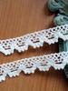 White Cotton Dogtooth Lace Trim for Skirts - 1.6cm Width, DIY Embroidery Clothes Accessory