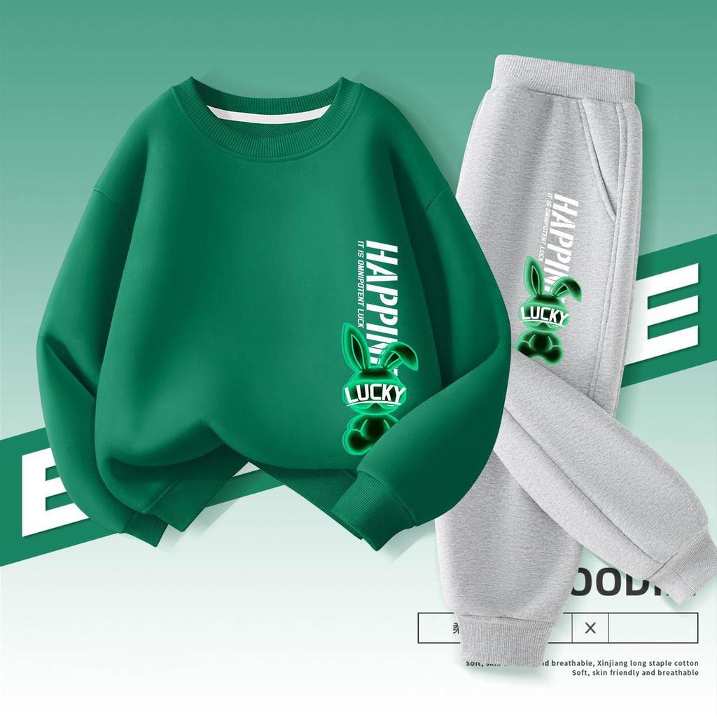 Autumn Baby Boy Clothes Fashion Printed T-shirts and Pants 2 Pieces Set Children Girls Casual Top Bottom Outfits Tracksuits