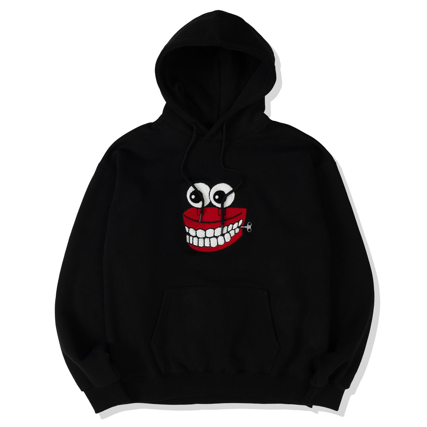 Dolki Boucle Dentures Heavy Fleece Hoodie Black M