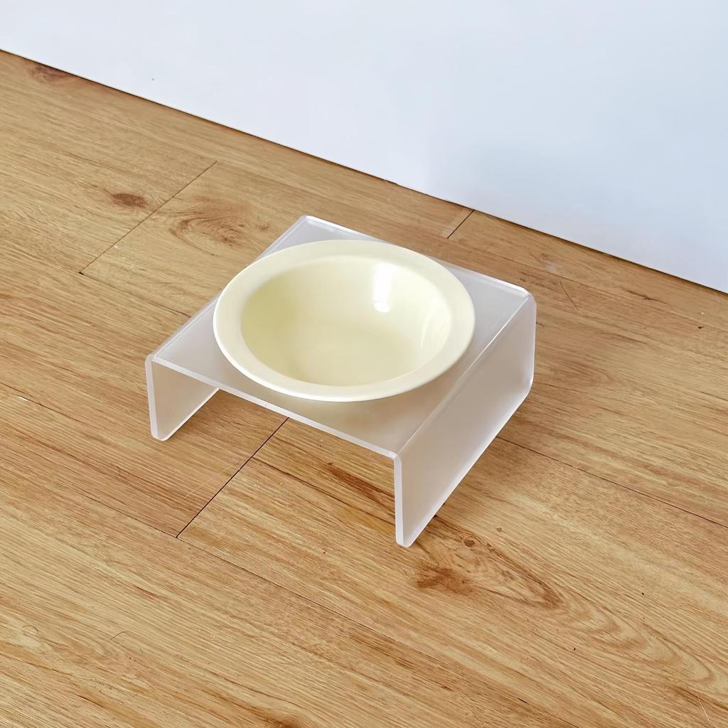 Ciotola per Animali in Ceramica Colorata Adorabile Facile da Pulire su Supporto Solido in Acrilico Anti Ribaltamento